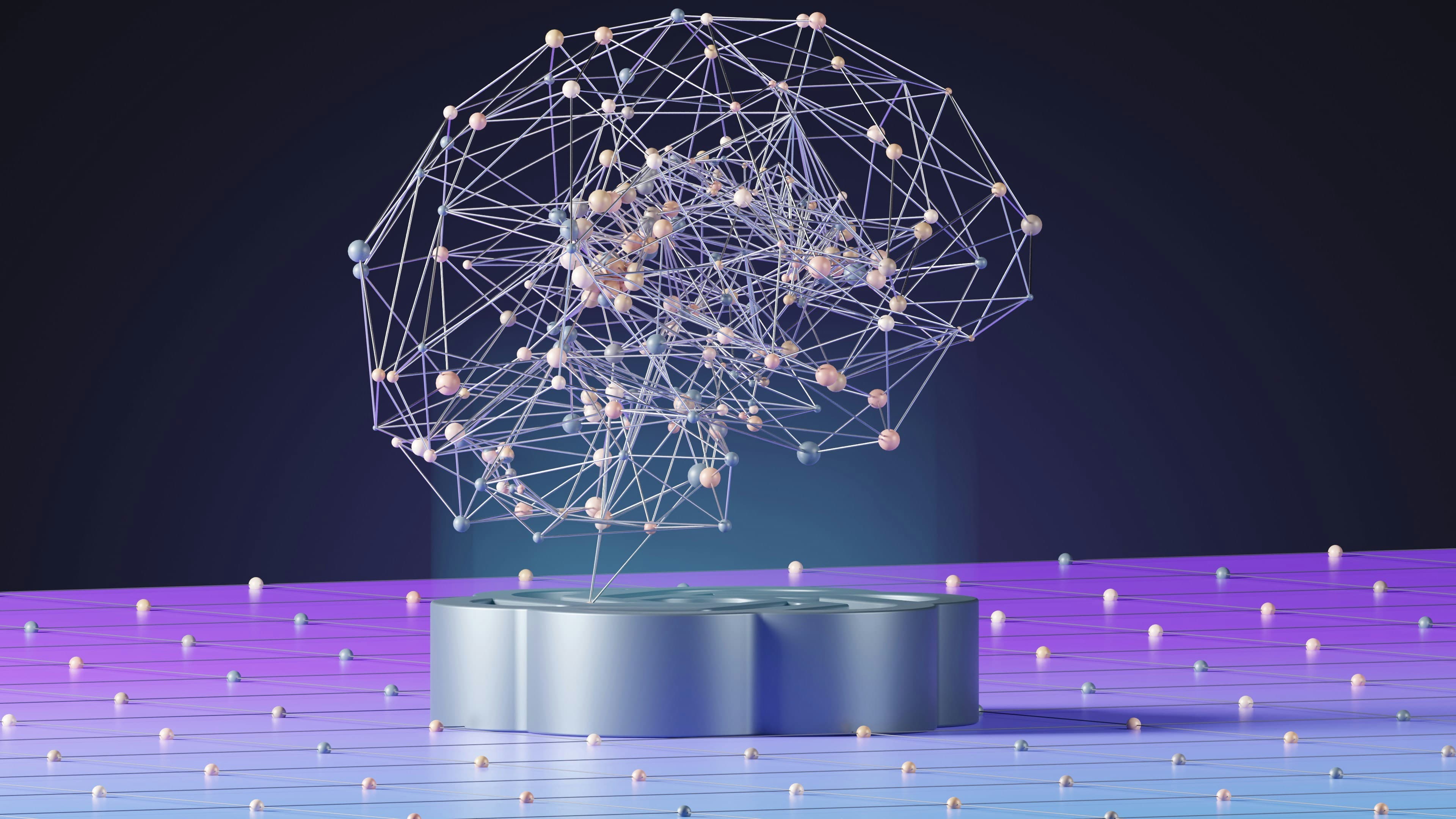 Abstract neural network visualization representing AI and data engineering